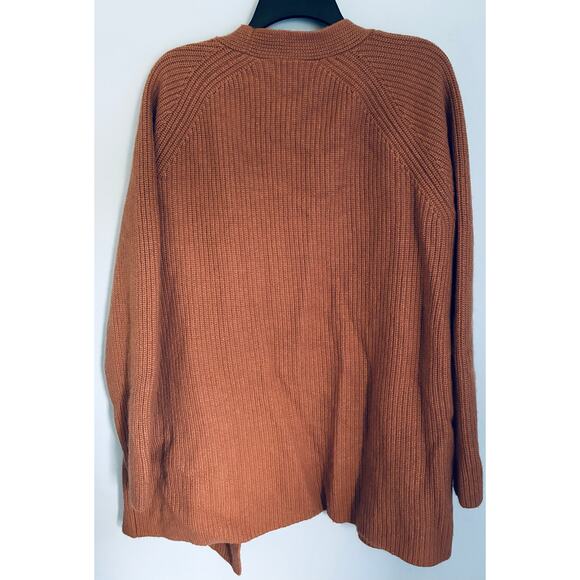 Nordstrom Wool Knit Cardigan Brown Large - Picture 5 of 5